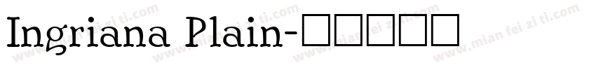 Ingriana Plain字体转换